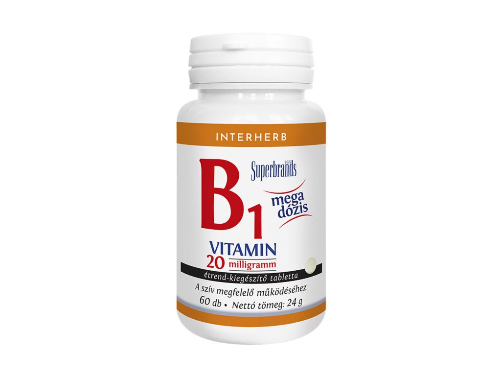 INTERHERB B1 VITAMIN 20MG TABLETTA 60DB