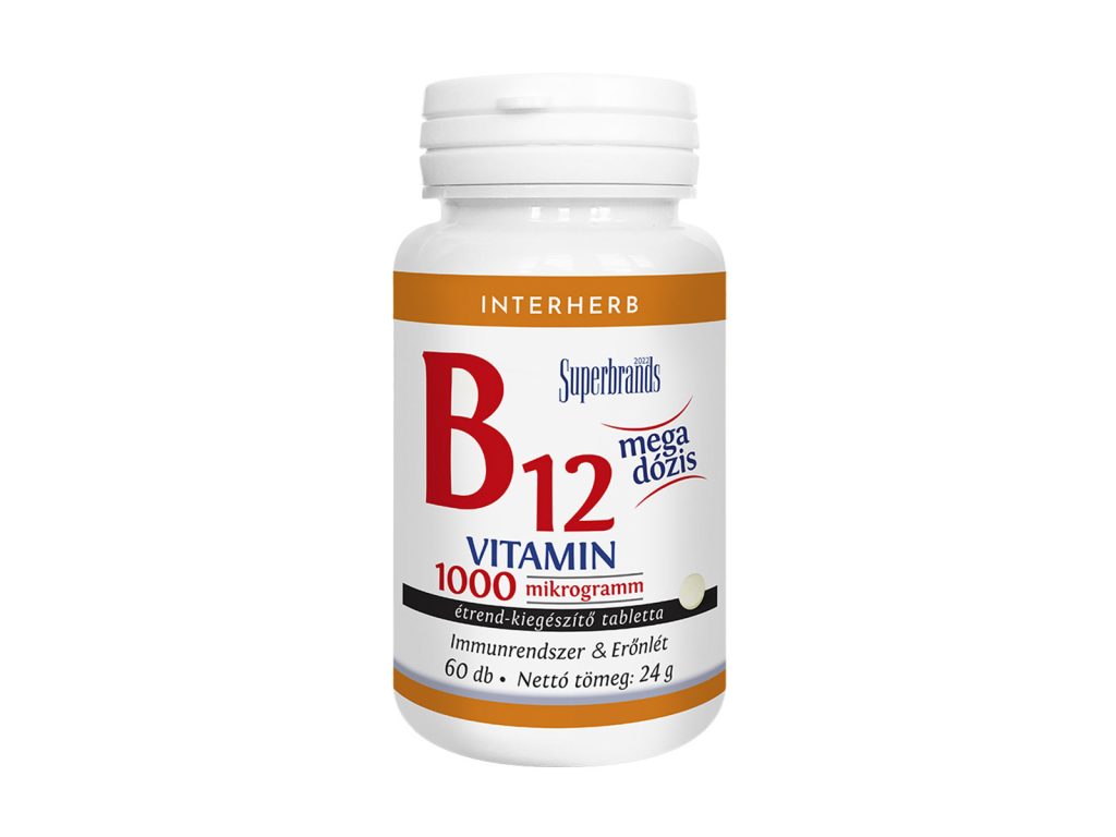 INTERHERB B12 VITAMIN 1000MCG TABLETTA 60DB