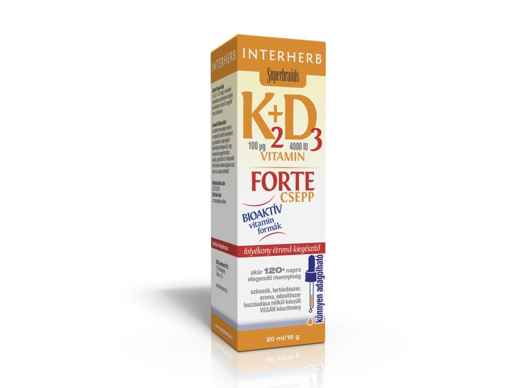 INTERHERB K2+D3 VITAMIN FORTE CSEPP 20ML