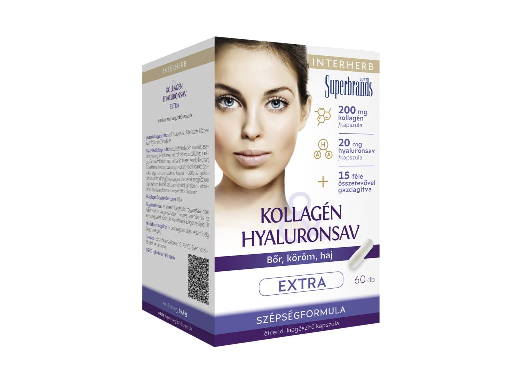 INTERHERB KOLLAGÉN - HYALURONSAV EXTRA SZÉPSÉGFORMULA KAPSZULA 60DB