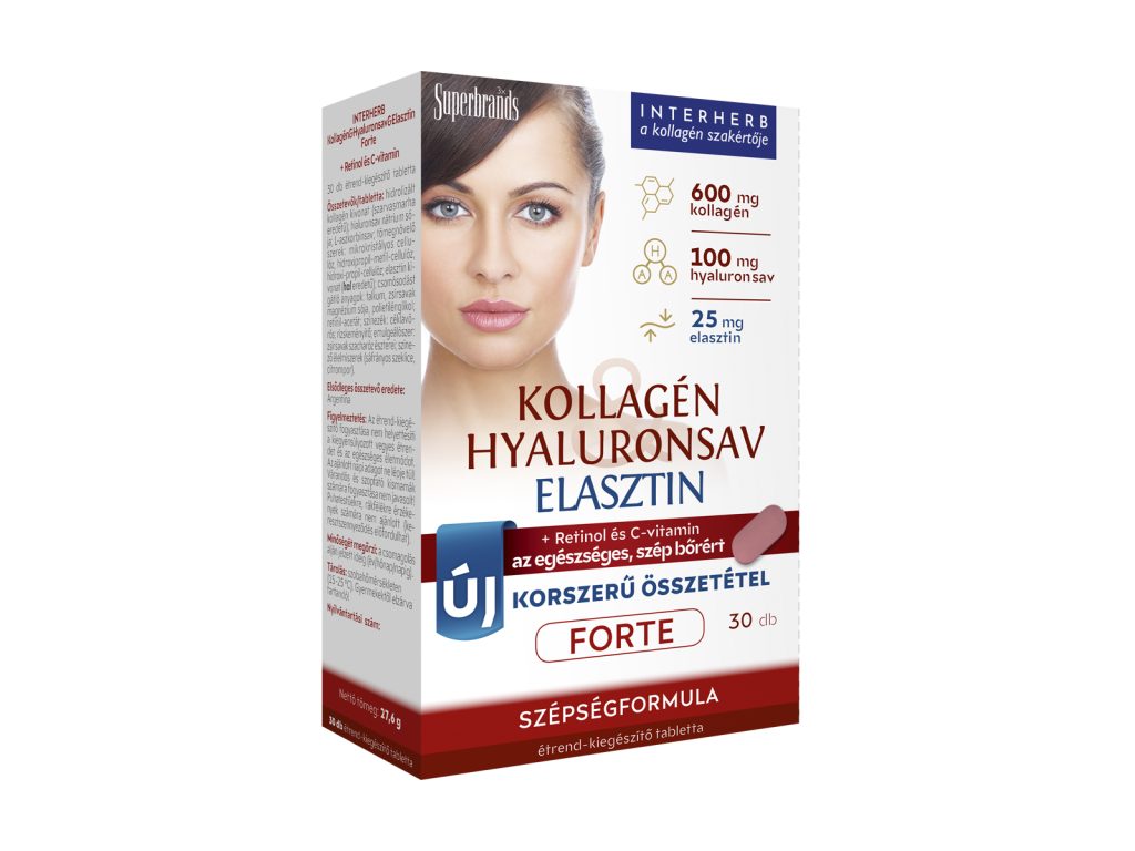 INTERHERB KOLLAGÉN&HYALURONSAV FORTE TABLETTA 30DB