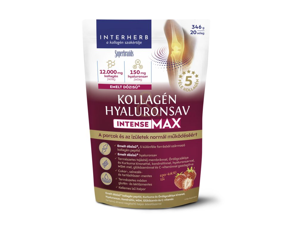 INTERHERB KOLLAGÉN&HYALURONSAV PORC-ÍZÜLET ITALPOR INTENSE-MAX EPER-KOKTÉL ÍZŰ 346G