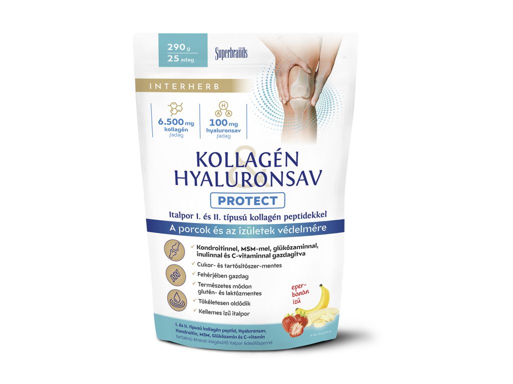 INTERHERB KOLLAGÉN&HYALURONSAV PORC-ÍZÜLET ITALPOR PROTECT EPER-BANÁN ÍZŰ 290G