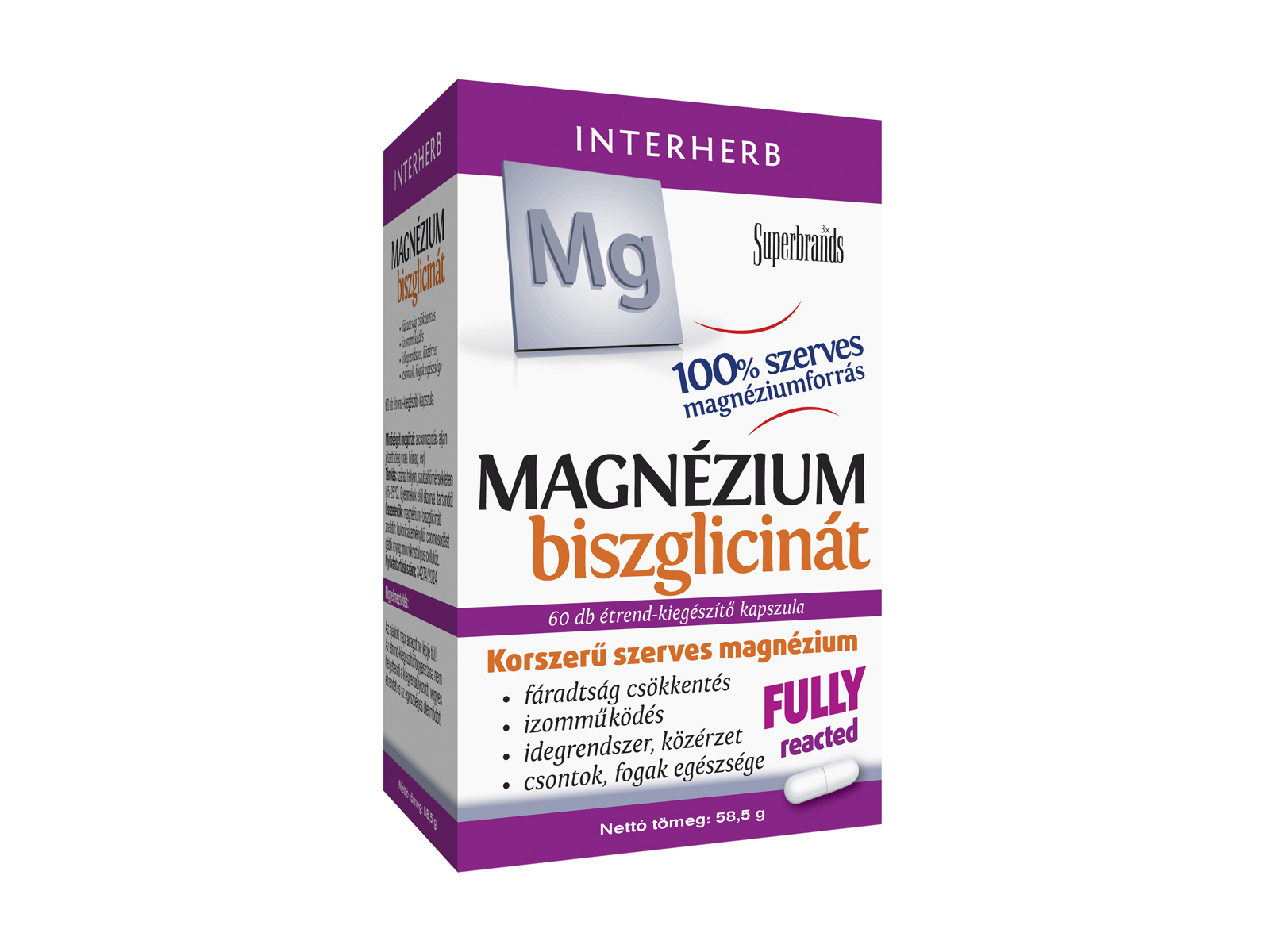 INTERHERB MAGNÉZIUM-BISZGLICINÁT KAPSZULA 60DB