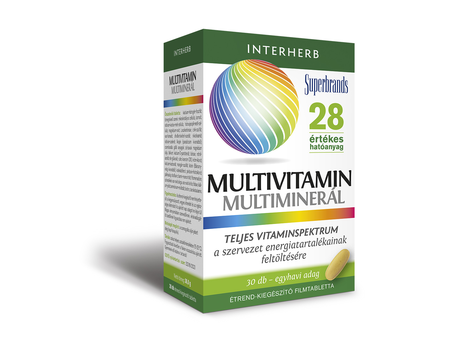 INTERHERB MULTIVITAMIN-MULTIMINERAL TABLETTA 30DB