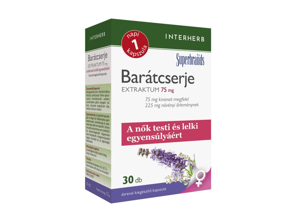 INTERHERB NAPI 1 BARÁTCSERJE EXTRAKTUM 75MG KAPSZULA 30DB