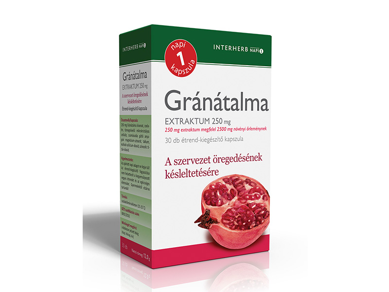 INTERHERB NAPI 1 GRÁNÁTALMA EXTRAKTUM KAPSZULA 30DB