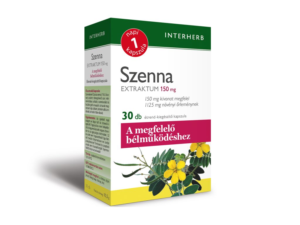 INTERHERB NAPI 1 SZENNA EXTRAKTUM KAPSZULA 30DB