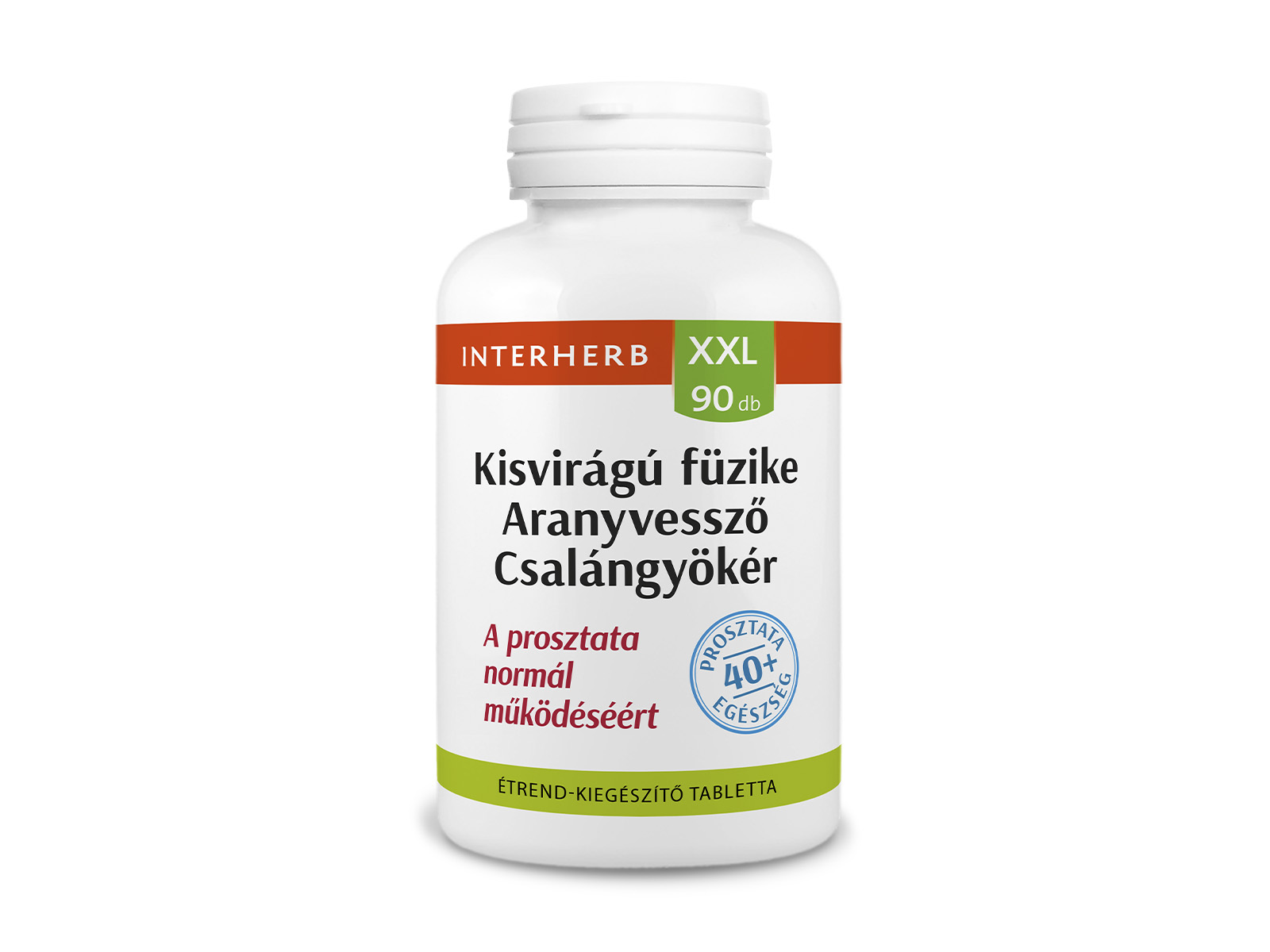 INTERHERB XXL KISVIRÁGÚ FÜZIKE ARANYVESSZŐ CSALÁNGYÖKÉR KAPSZULA 90DB