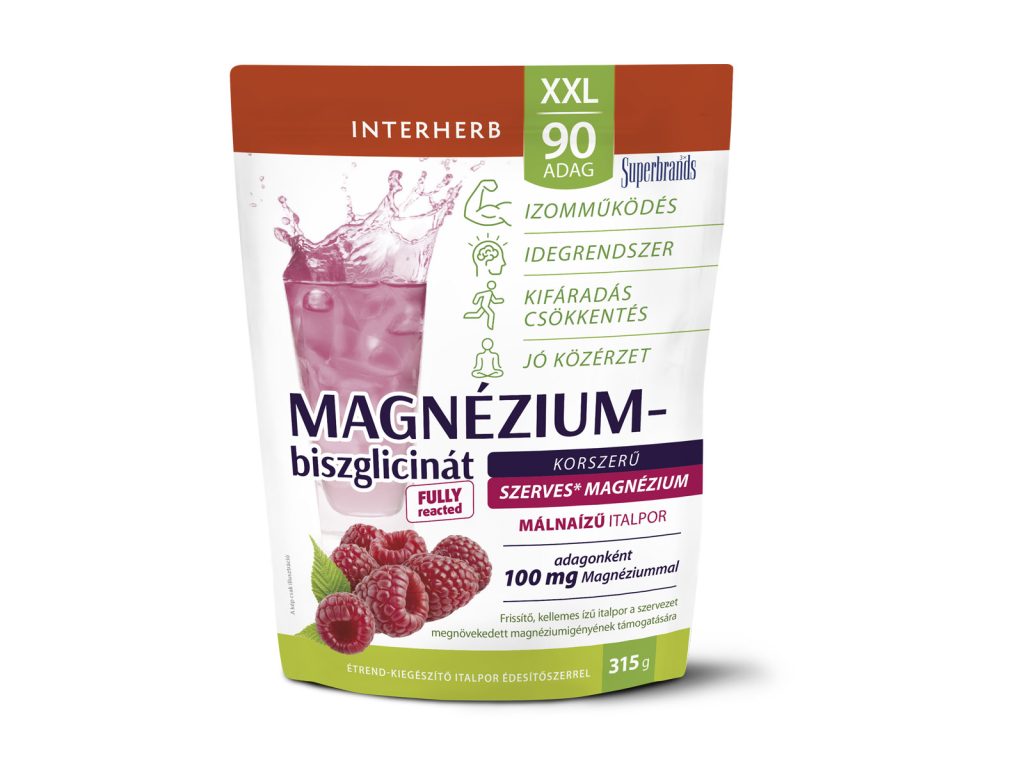INTERHERB XXL SZERVES MAGNÉZIUM-BISZGLICINÁT MÁLNAÍZŰ ITALPOR 90 ADAG 315G