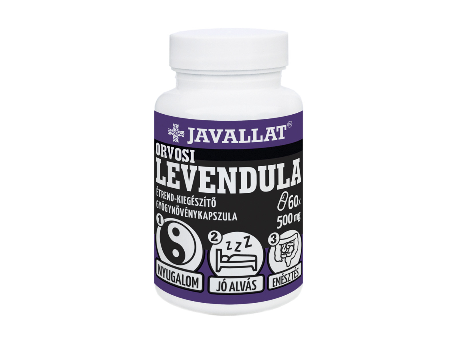 JAVALLAT ORVOSI LEVENDULA ÉTREND-KIEGÉSZÍTŐ GYÓGYNÖVÉNYKAPSZULA 60DB