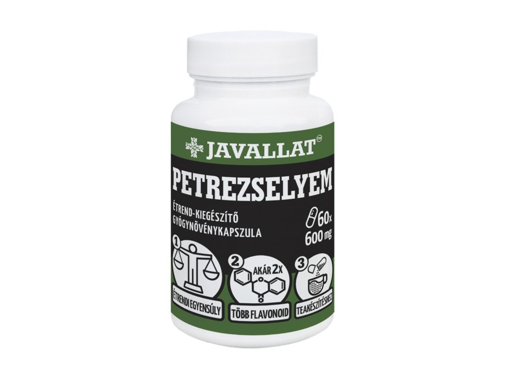 JAVALLAT PETREZSELYEM ÉTREND-KIEGÉSZÍTŐ GYÓGYNÖVÉNYKAPSZULA 60DB