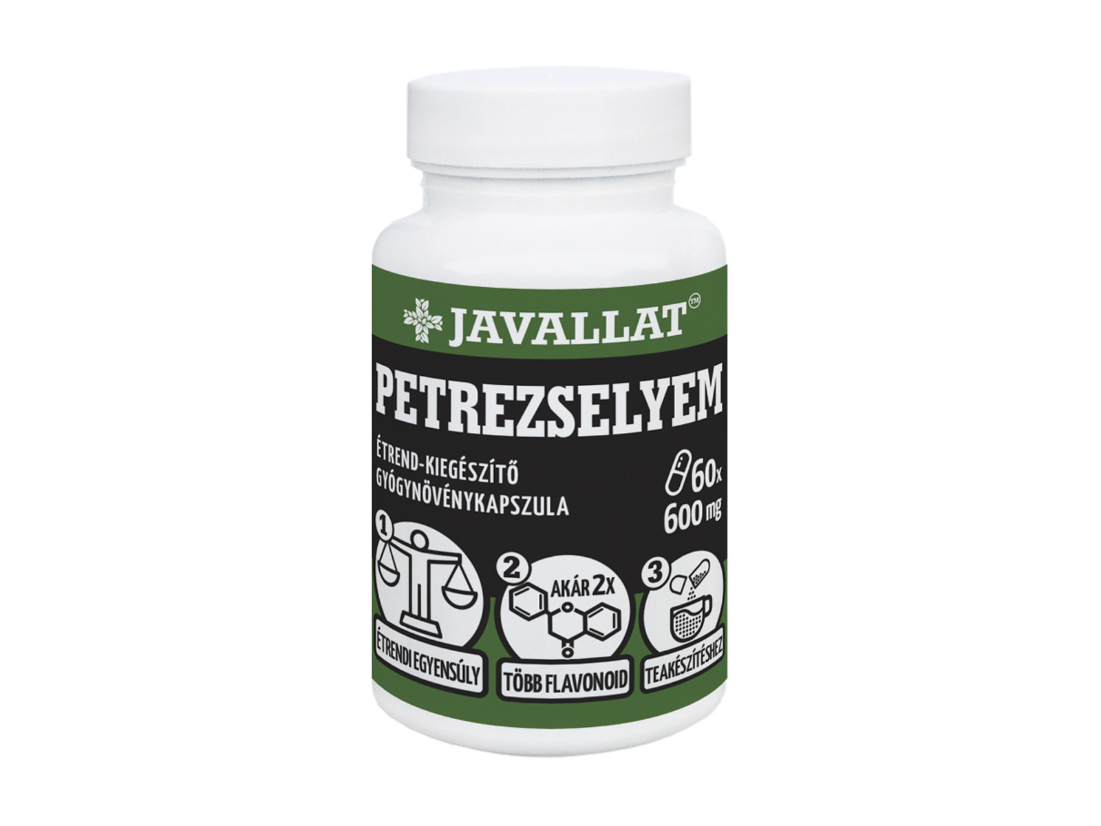 JAVALLAT PETREZSELYEM ÉTREND-KIEGÉSZÍTŐ GYÓGYNÖVÉNYKAPSZULA 60DB
