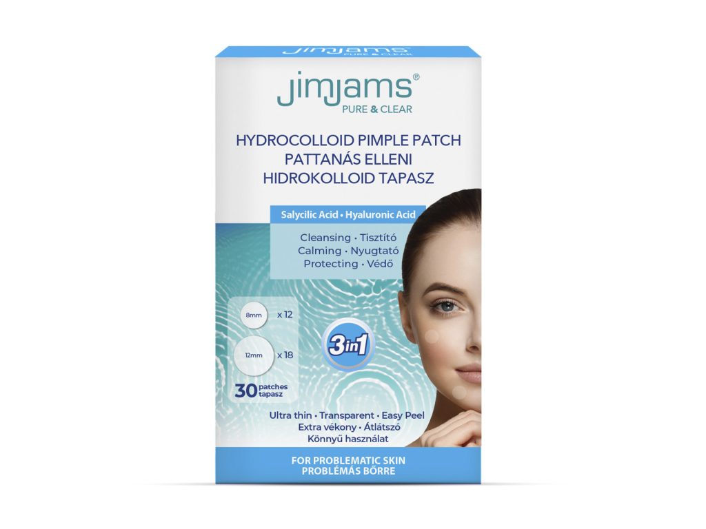 JIMJAMS PURE ÉS CLEAR HIDROKOLLOID PATTANÁSTAPASZ BHA + HA 3IN1 30DB