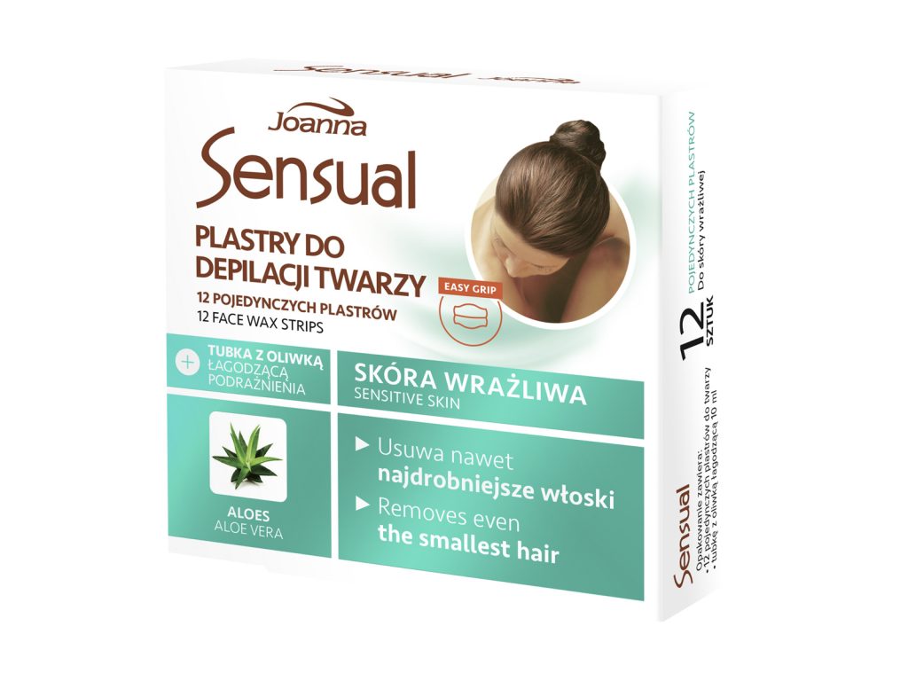 JOANNA SENSUAL SZŐRTELENÍTŐ SZALAGOK AZ ARC SZŐRTELENÍTÉSÉHEZ ALOE VERA KIVONATTAL 12DB