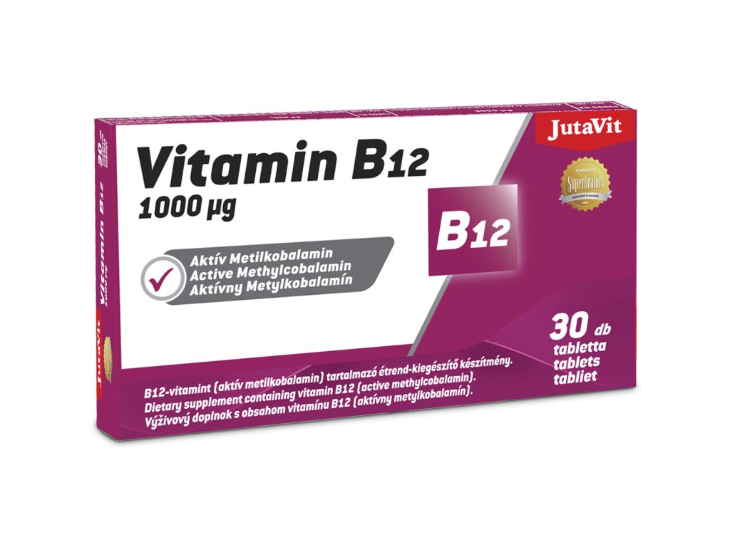 JUTAVIT B12-VITAMIN 1000MCG AKTÍV METILKOBALAMINNAL TABLETTA 30DB