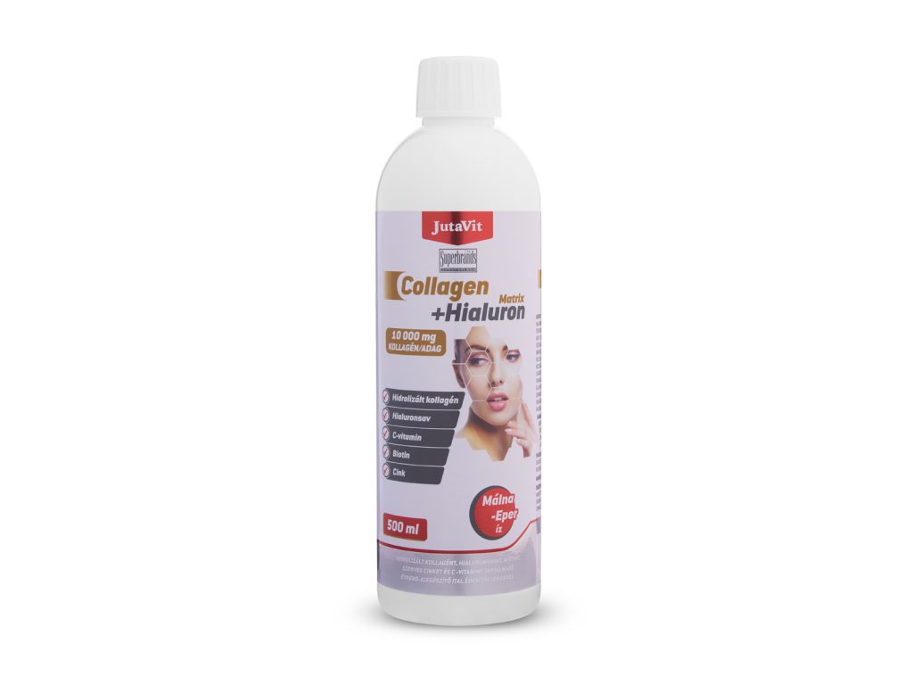 JUTAVIT COLLAGEN+HIALURON MATRIX EPER-MÁLNA ÉTREND-KIEGÉSZÍTŐ ITAL 500ML