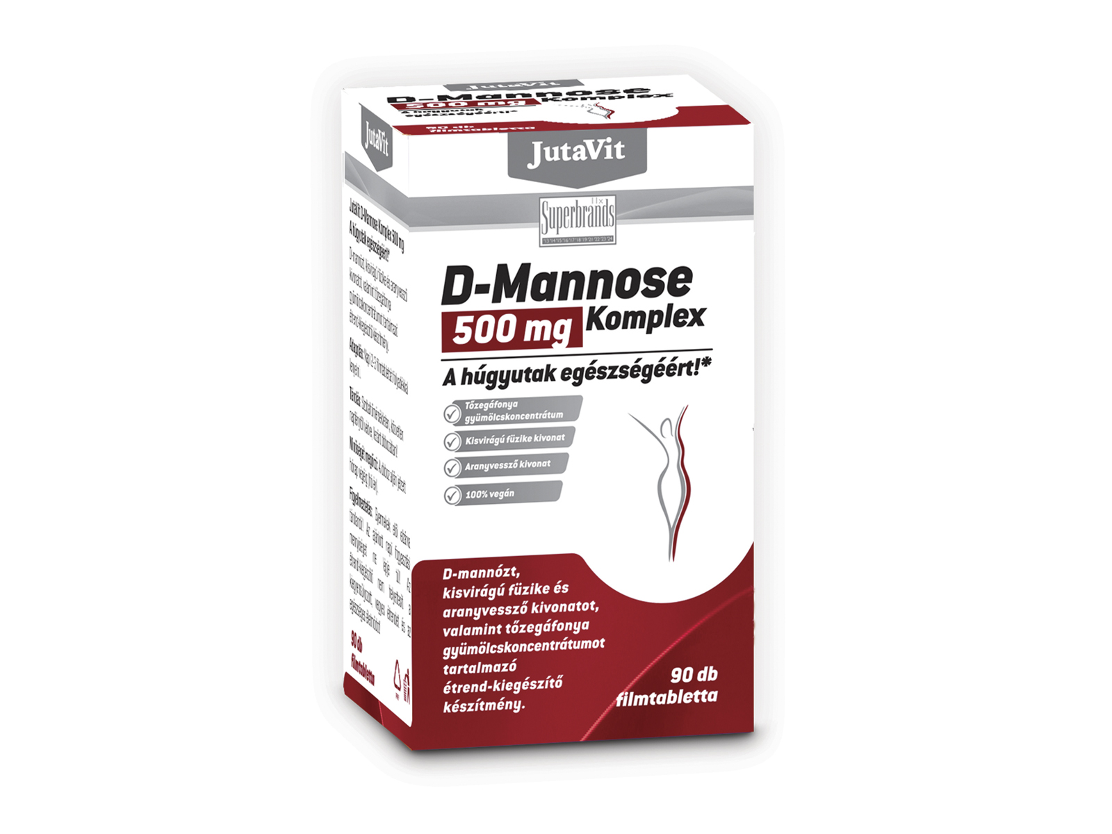 JUTAVIT D-MANNOSE KOMPLEX 500MG FILMTABLETTA 90DB