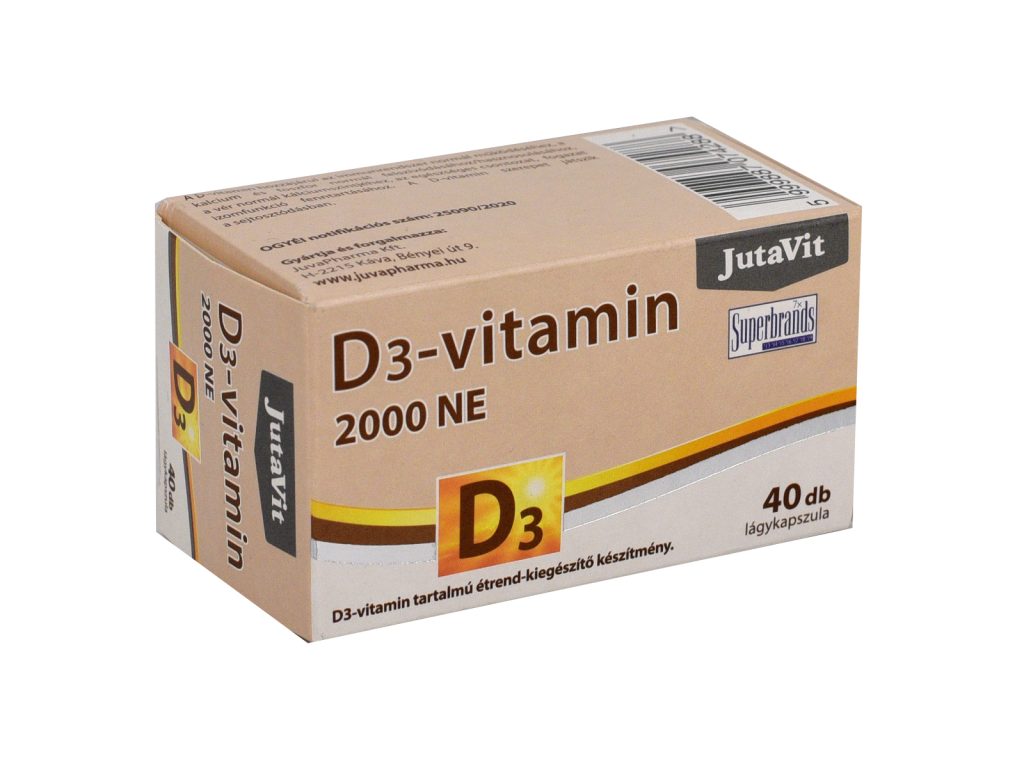 JUTAVIT D3-VITAMIN 2000NE LÁGYKAPSZULA  40DB