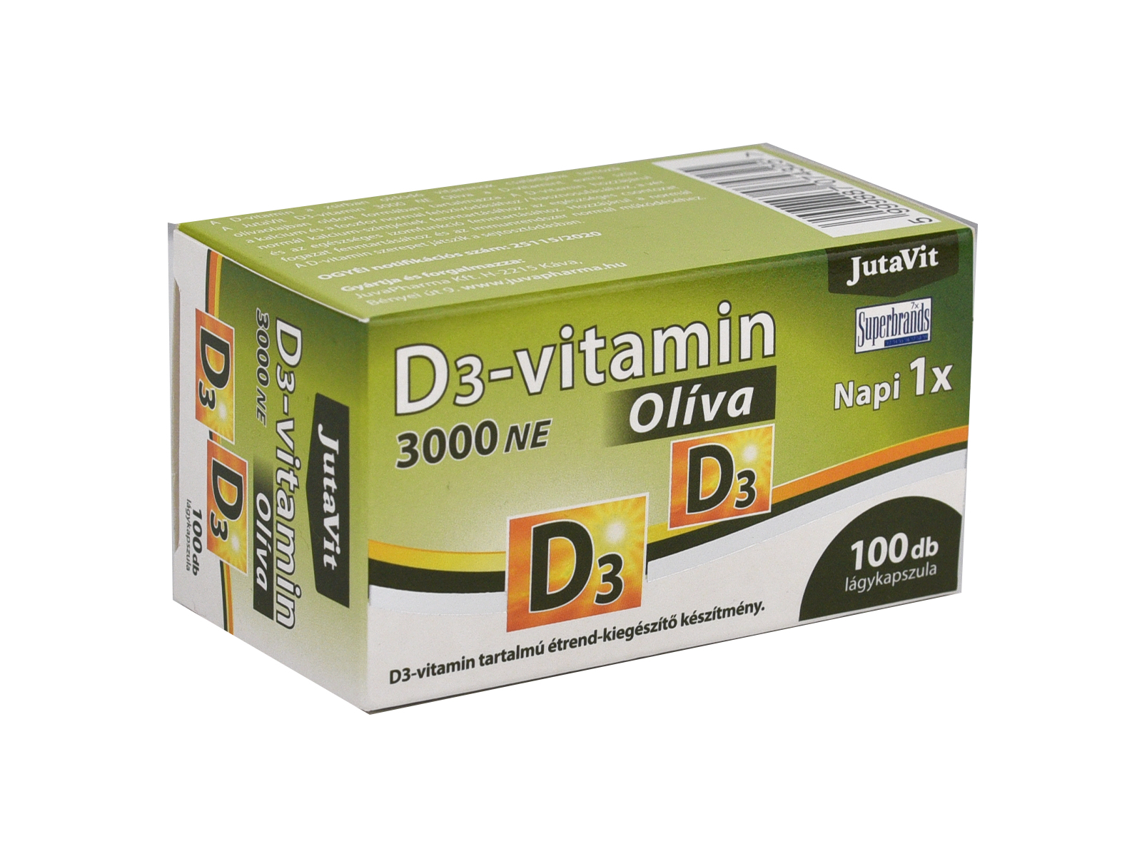 JUTAVIT D3-VITAMIN 3000NE OLÍVA 100DB