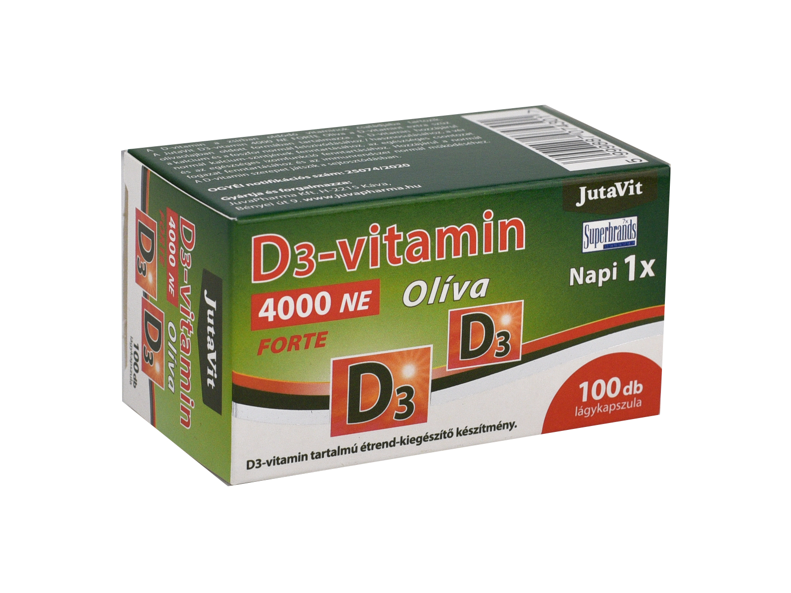 JUTAVIT D3-VITAMIN 4000NE OLÍVA 100DB