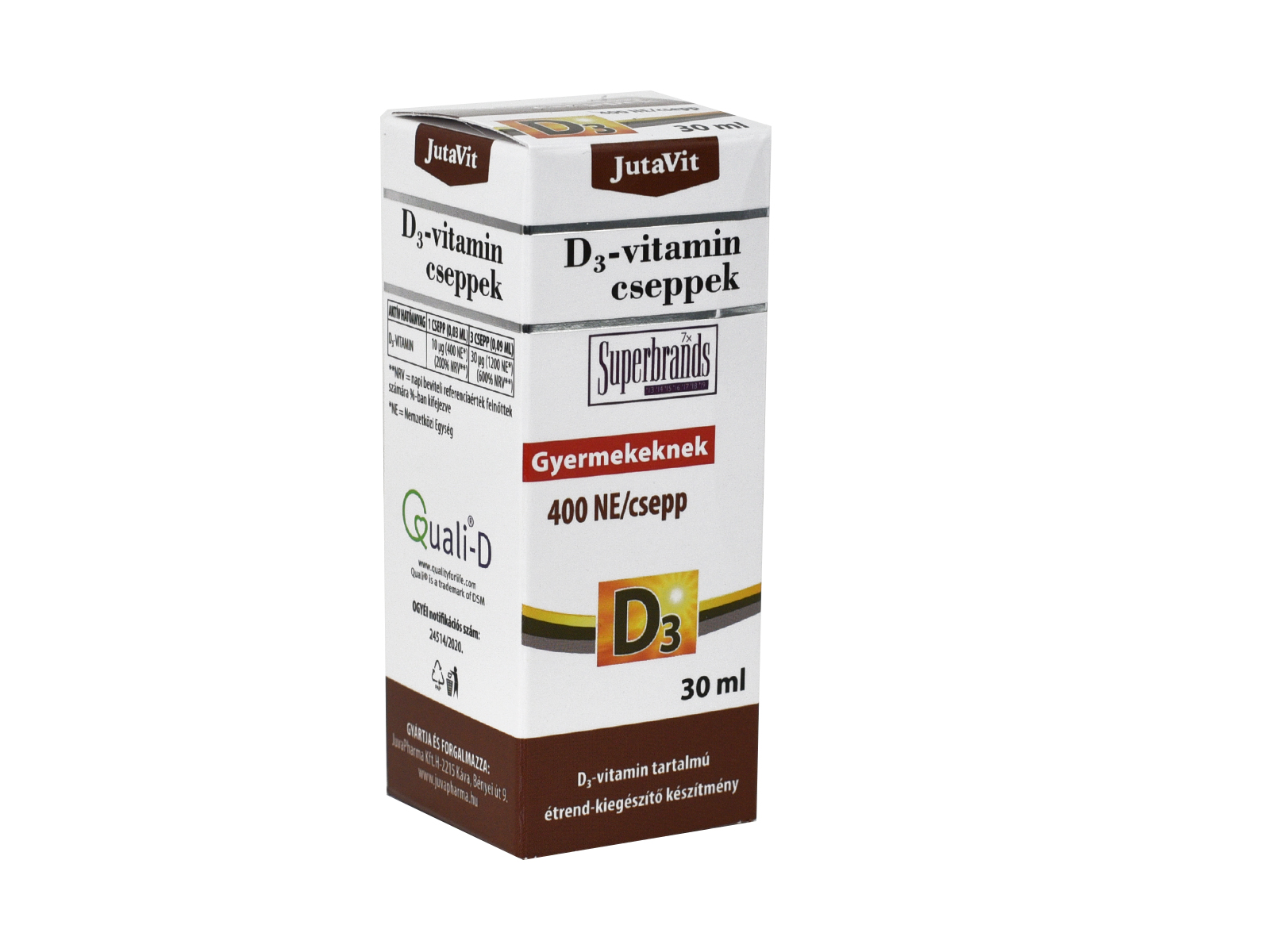 JUTAVIT D3-VITAMIN 400NE/CSEPP GYERMEKEKNEK 30ML