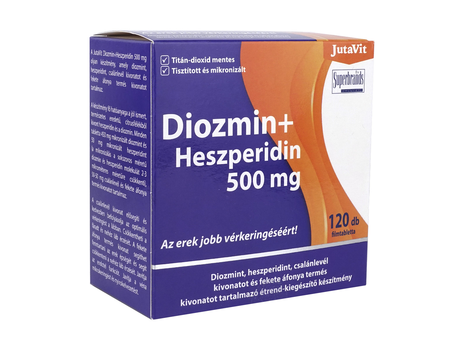 JUTAVIT DIOZMIN+HESZPERIDIN FILMTABLETTA 120DB