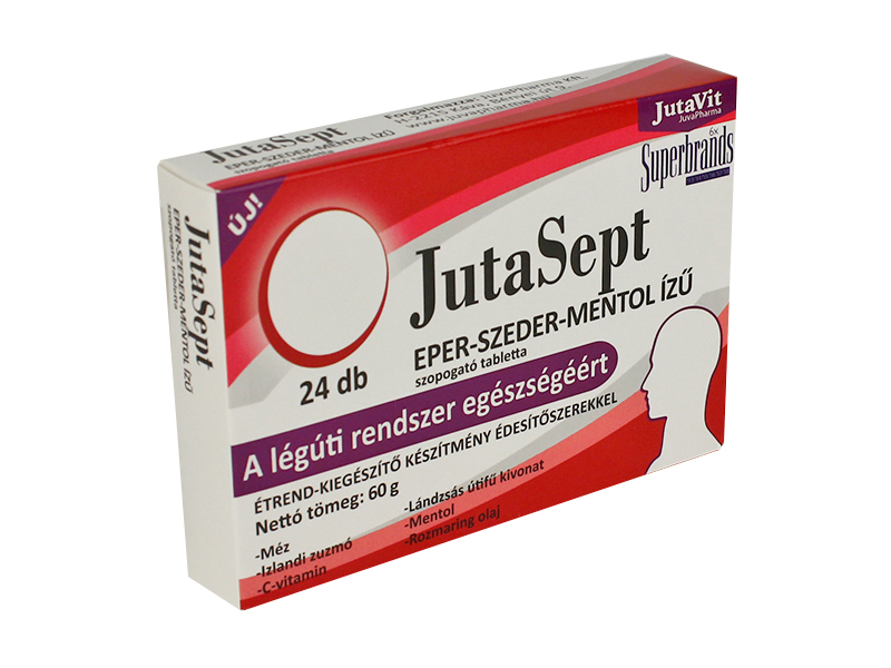 JUTAVIT JUTASEPT EPER-SZEDER-MENTOL ÍZŰ SZOPOGATÓ TABLETTA 24DB