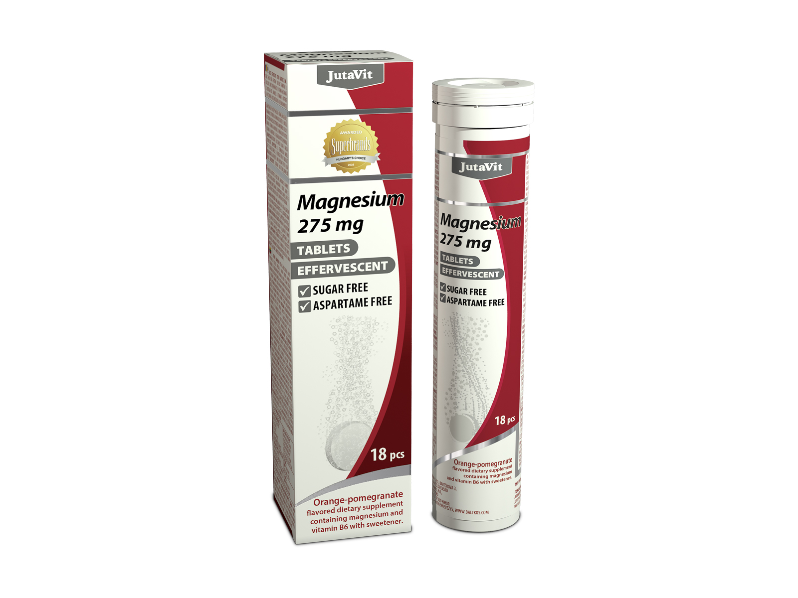 JUTAVIT MAGNÉZIUM 275MG PEZSGŐTABLETTA 18DB