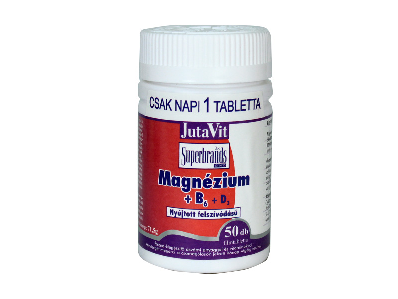 JUTAVIT MAGNÉZIUM + B6 + D3 VITAMIN FILMTABLETTA 50DB