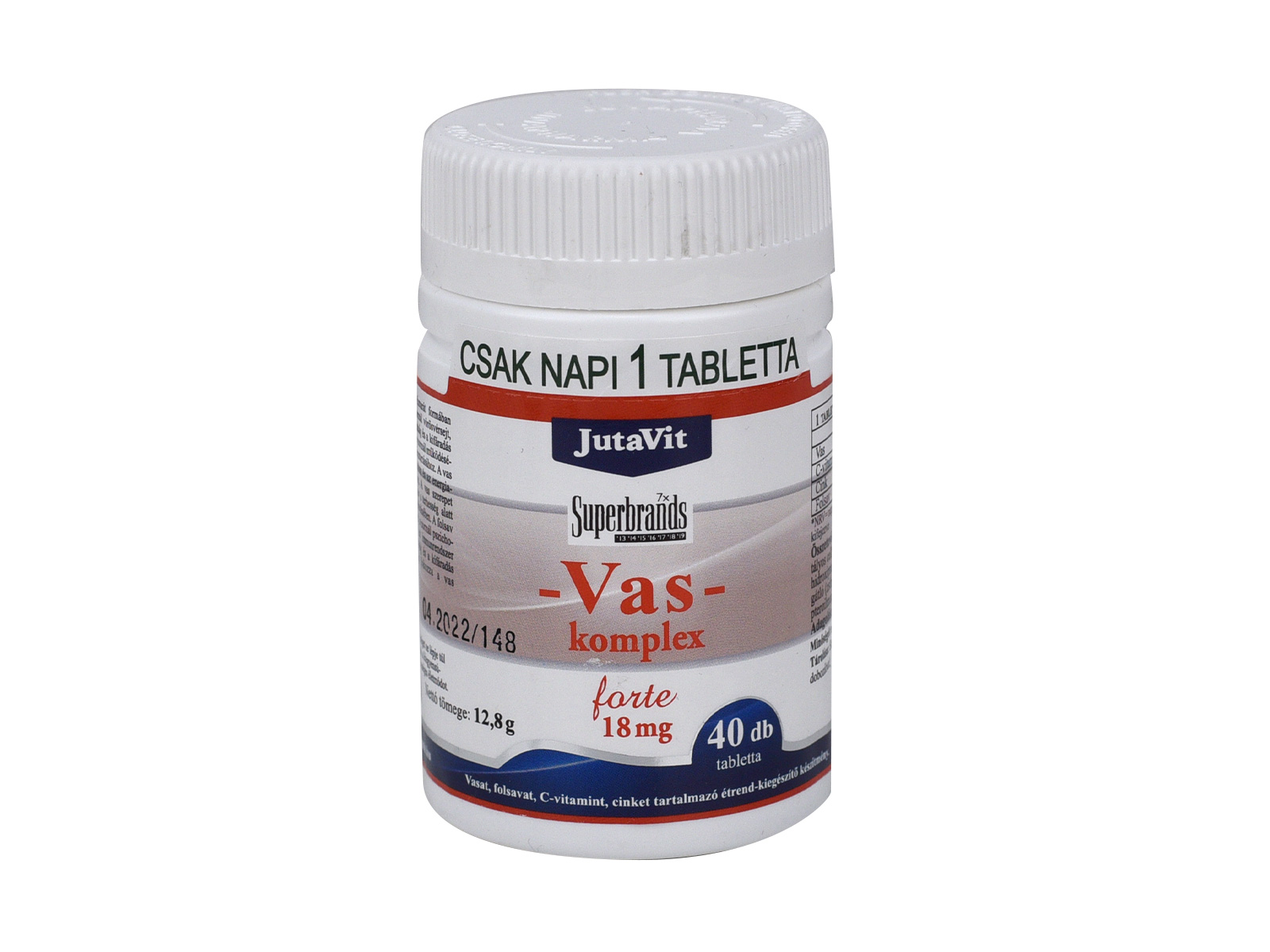 JUTAVIT VAS KOMPLEX 18MG TABLETTA 40DB