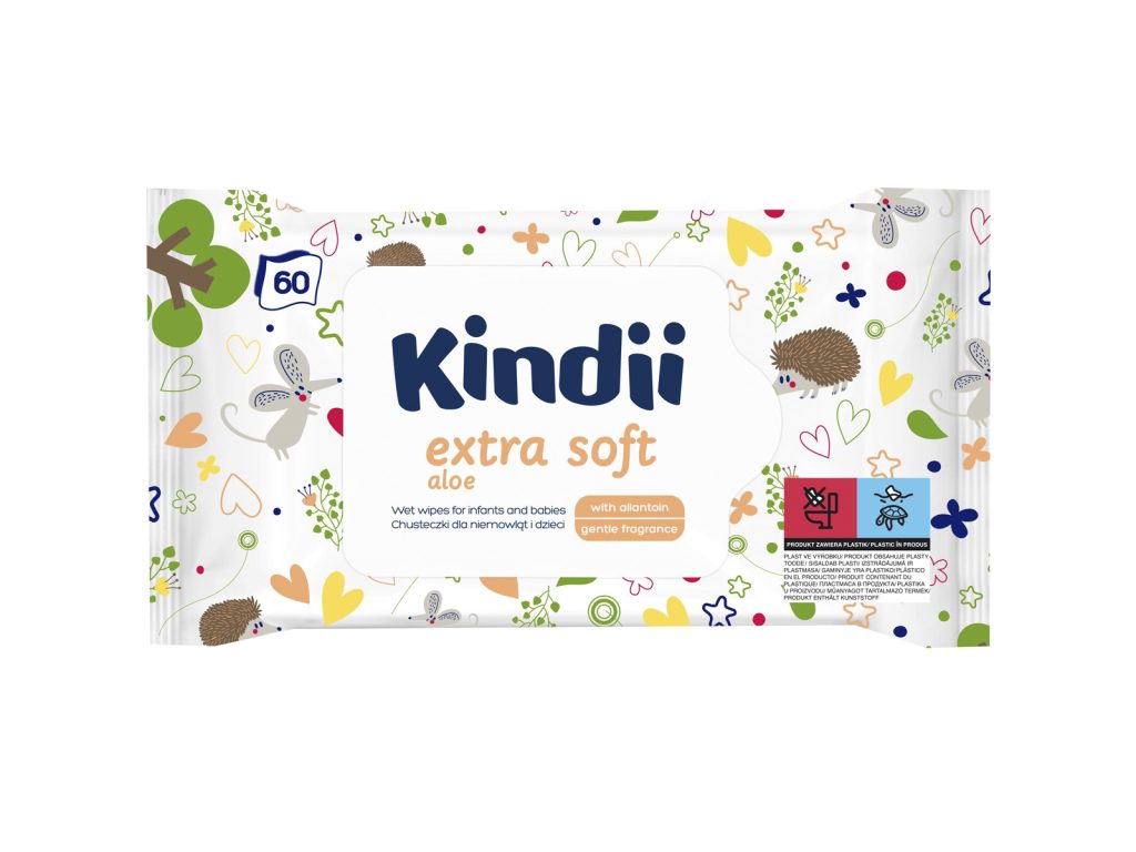 KINDII EXTRA SOFT ALOE GYERMEK TÖRLŐKENDŐ 60DB