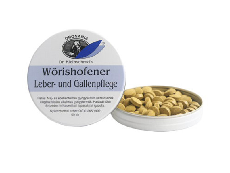 WÖRISHOFENER LEBER UND GALLENPFLEGE MÁJ ÉS EPE ERŐSÍTŐ TABLETTA 60DB