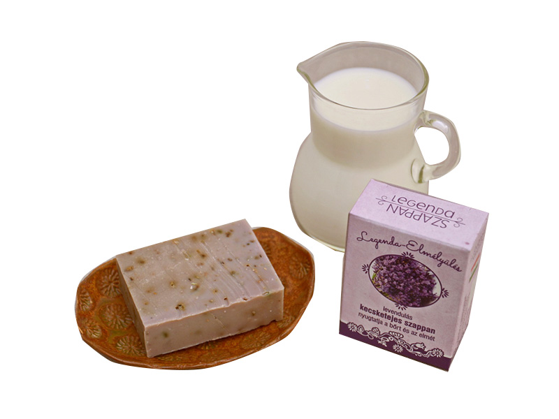 LEGENDA LEVENDULÁS KECSKETEJES SZAPPAN NYUGTATJA A BŐRT ÉS AZ ELMÉT 95G