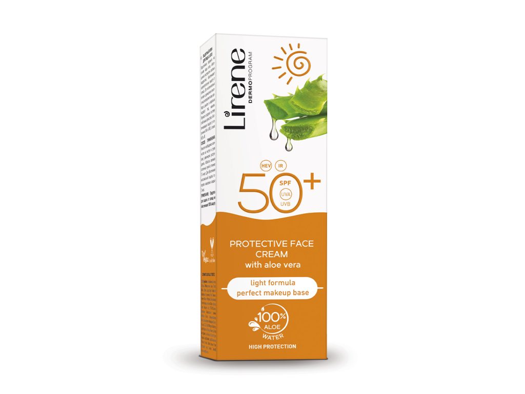 LIRENE FÉNYVÉDŐ KRÉM ARCRA ALOE VERÁVAL SPF50 50ML
