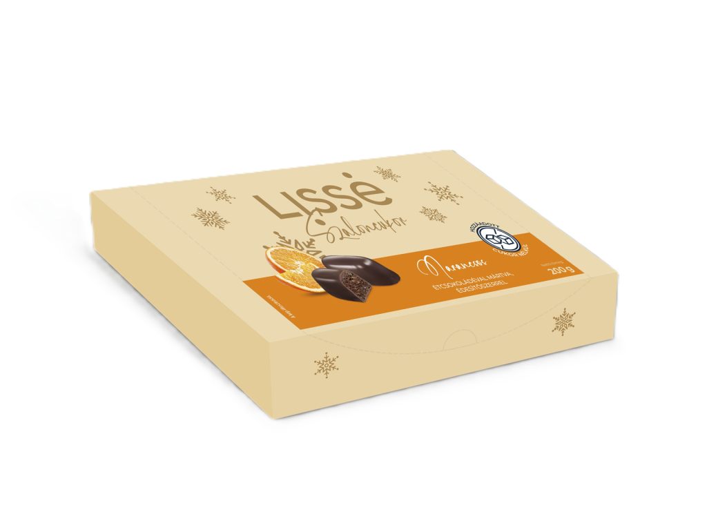 LISSÉ NARANCS ÍZŰ SZALONCUKOR ÉTCSOKOLÁDÉVAL MÁRTVA HCN 200G