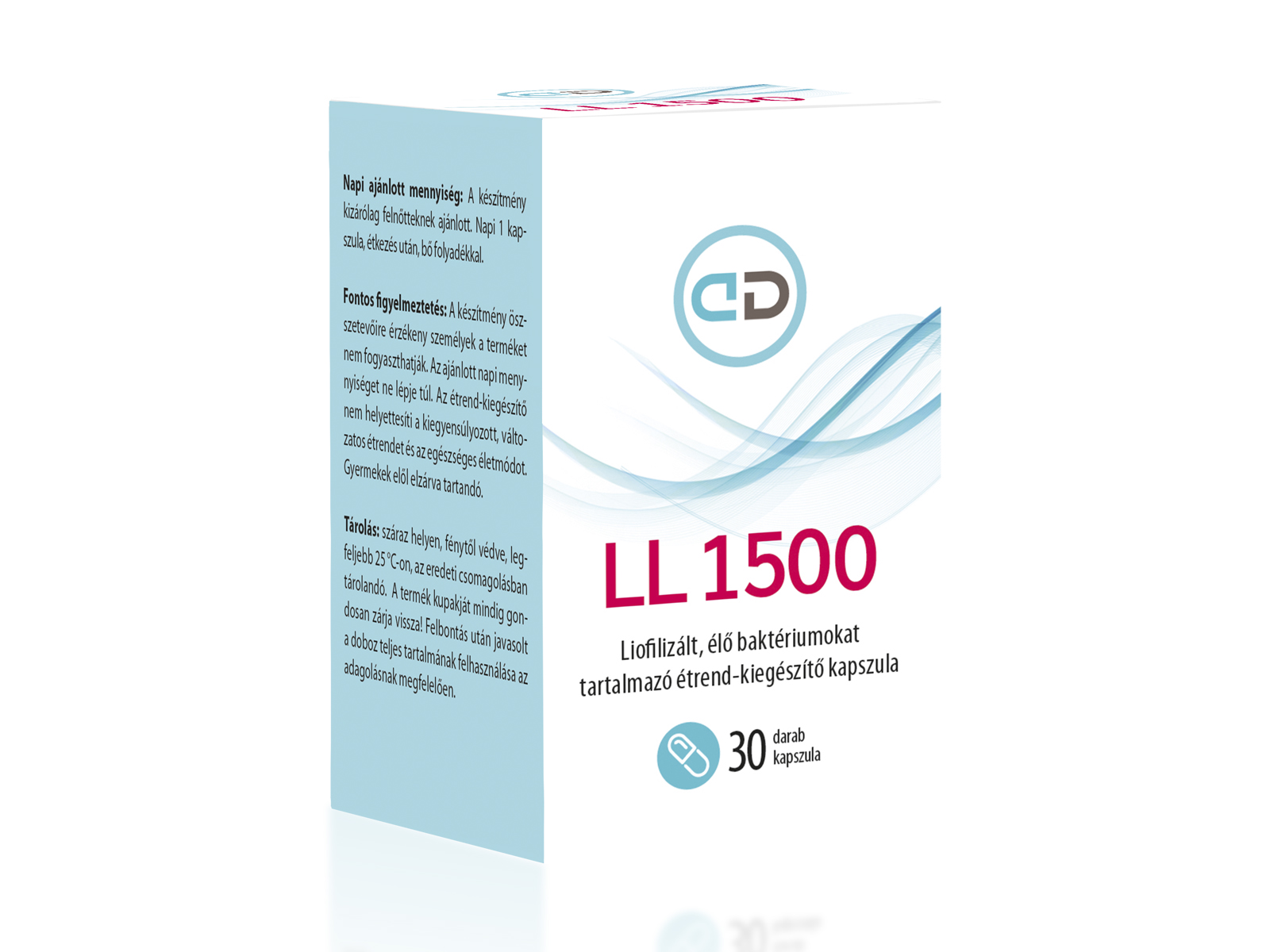 LL 1500 LIOFILIZÁLT, ÉLŐ BAKTÉRIUMOKAT TARTALMAZÓ ÉTREND-KIEGÉSZÍTŐ KAPSZULA 30DB
