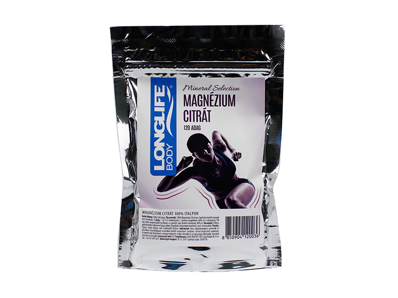LONGLIFE MAGNÉZIUM CITRÁT ITALPOR 120G