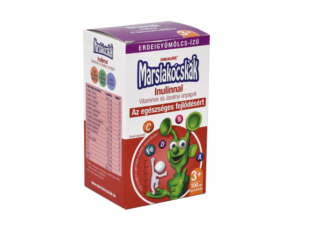 MARSLAKÓCSKÁK INULIN ERDEI GYÜMÖLCS ÍZŰ RÁGÓTABLETTA 100DB