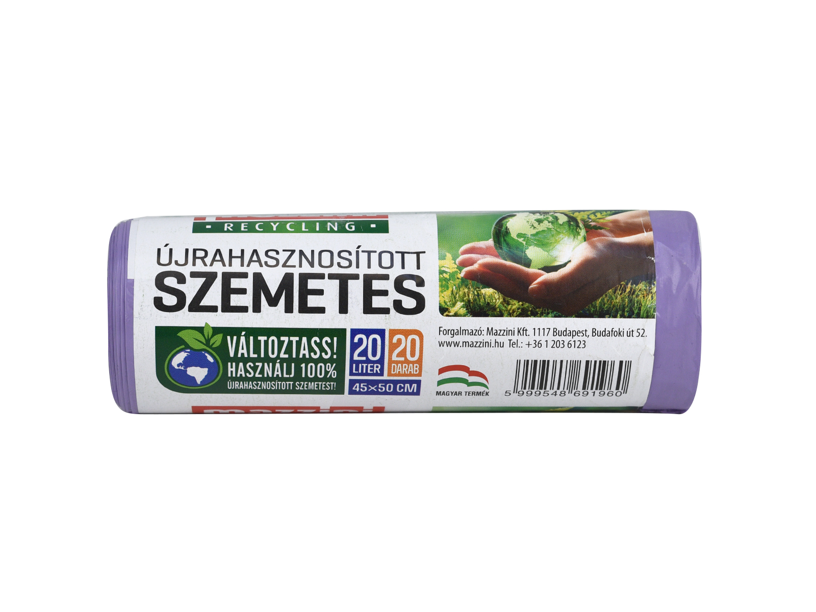 MAZZINI ÚJRAHASZNOSÍTOTT SZEMETES 20L  20DB
