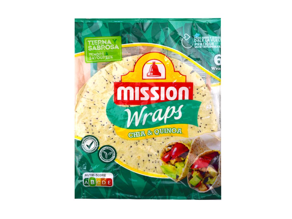 MISSION CHIA-QUINOA TORTILLA WRAP 370G