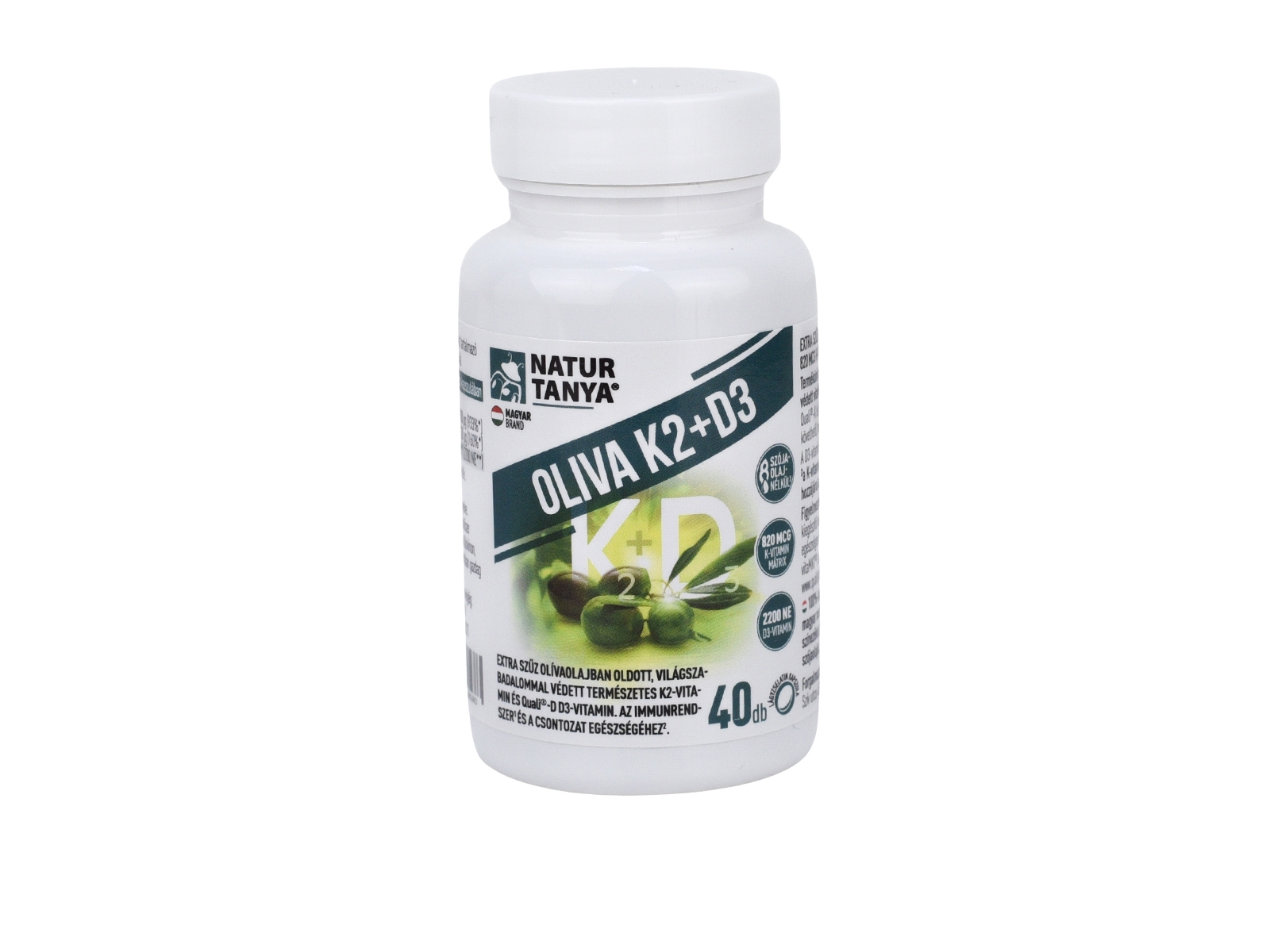 NATUR TANYA OLIVA K2+D3 VILÁGSZABADALOM 40DB