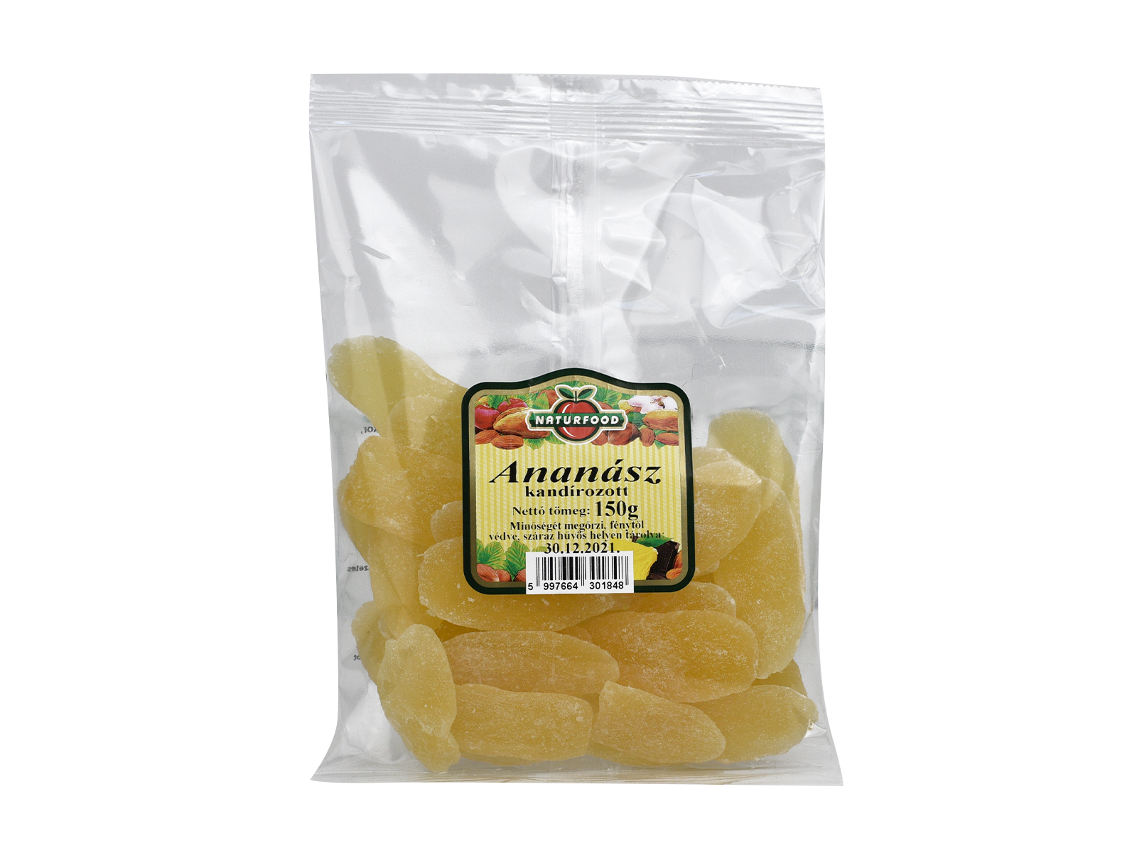 NATURFOOD KANDÍROZOTT ANANÁSZ 150G