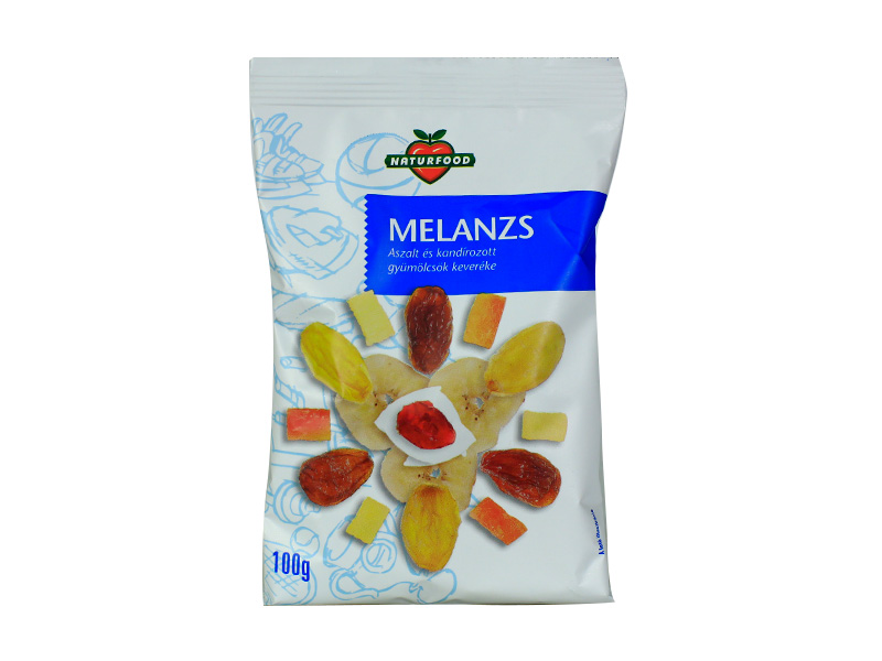 NATURFOOD MELANZS SZÁRÍTOTT GYÜMÖLCSKEVERÉK 100G