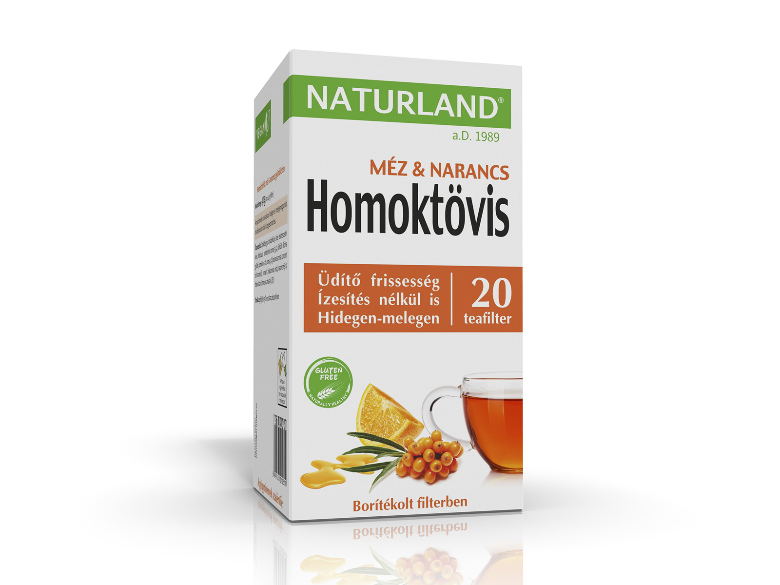NATURLAND HOMOKTÖVIS MÉZ&NARANCS GYÜMÖLCSÖS ÍZÉLMÉNY TEA 20DB