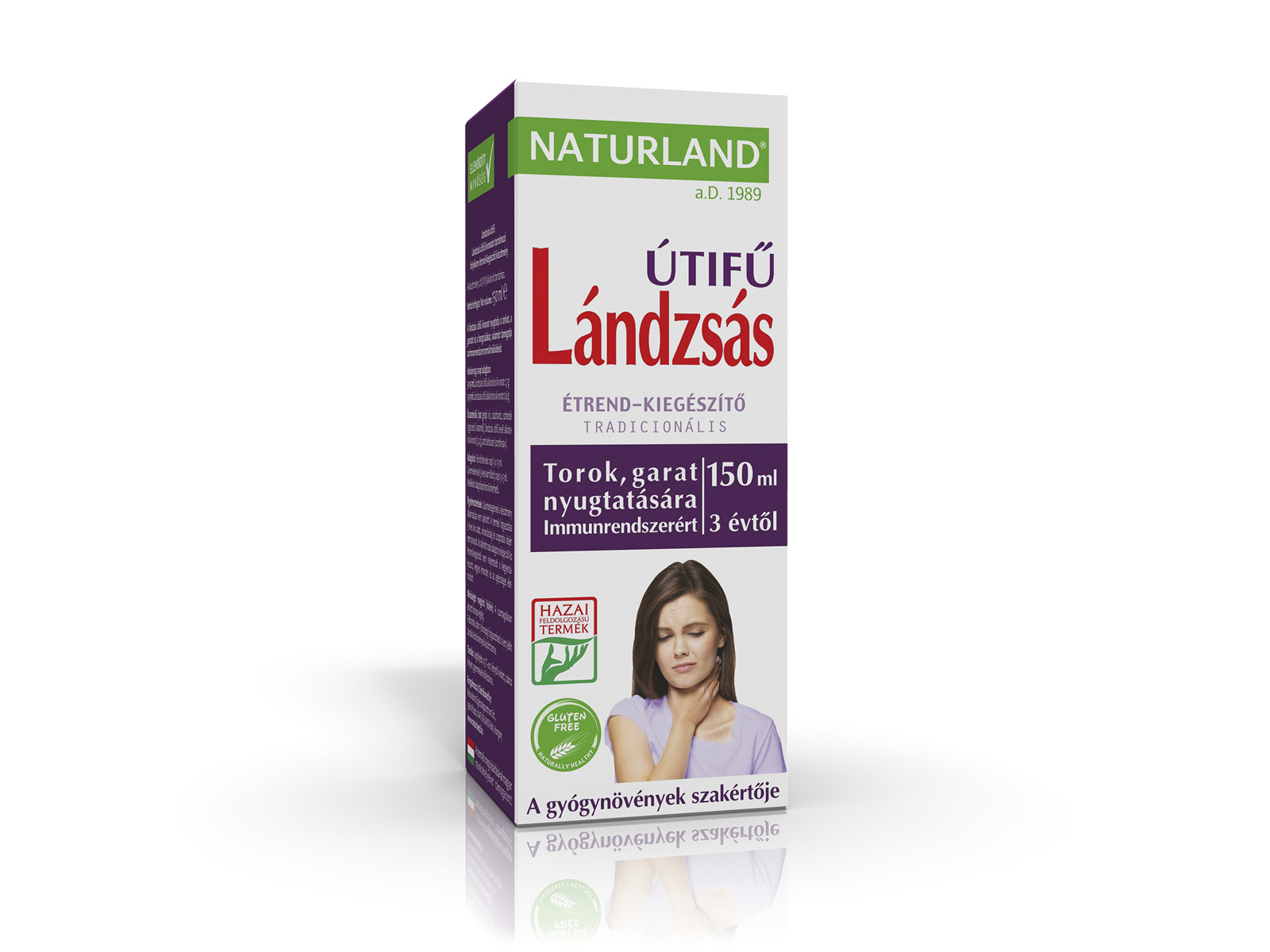 NATURLAND LÁNDZSÁS ÚTIFŰ SZIRUP 150ML
