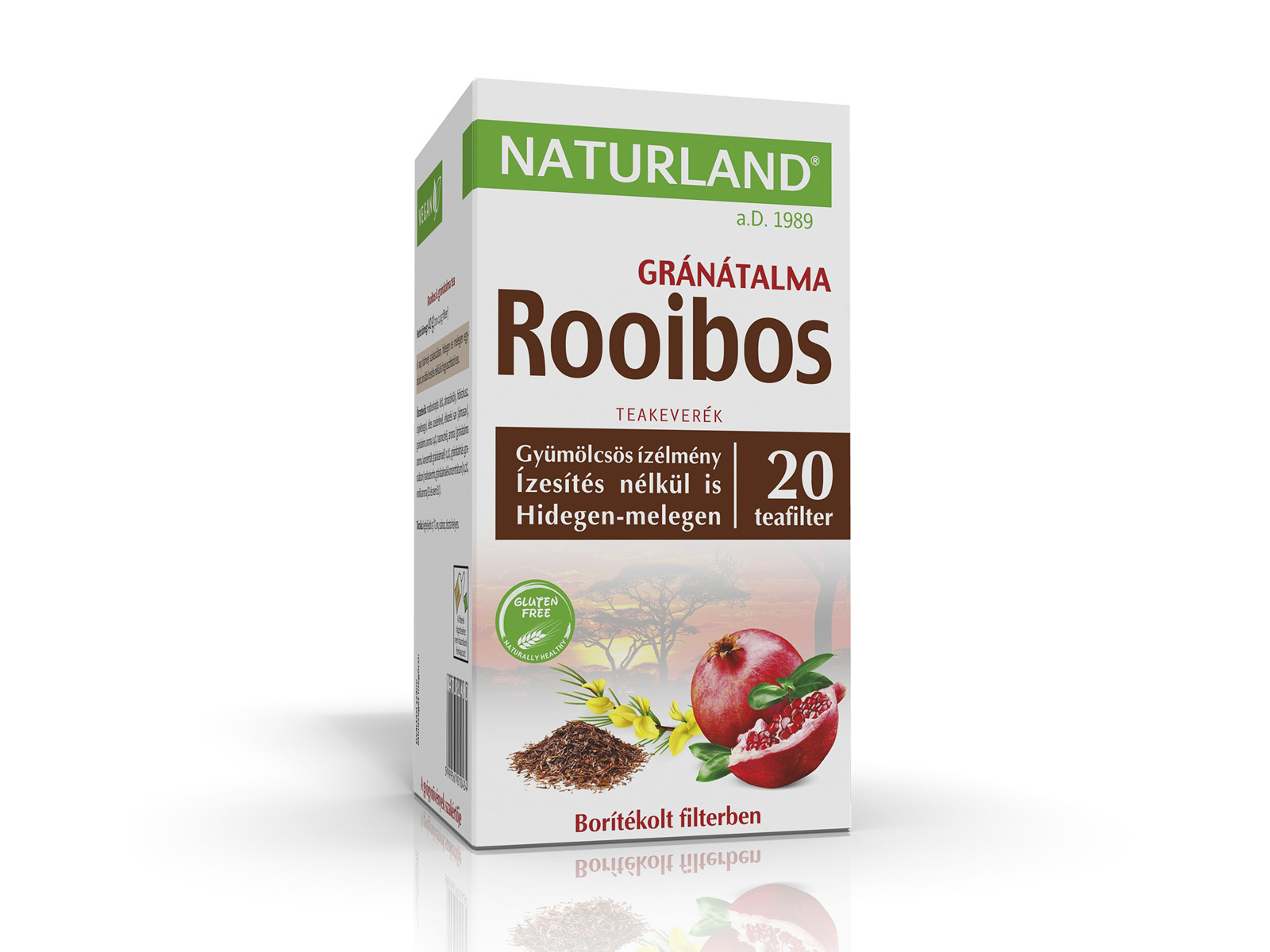 NATURLAND ROOBIOS TEA GRÁNÁTALMÁVAL  2X20G