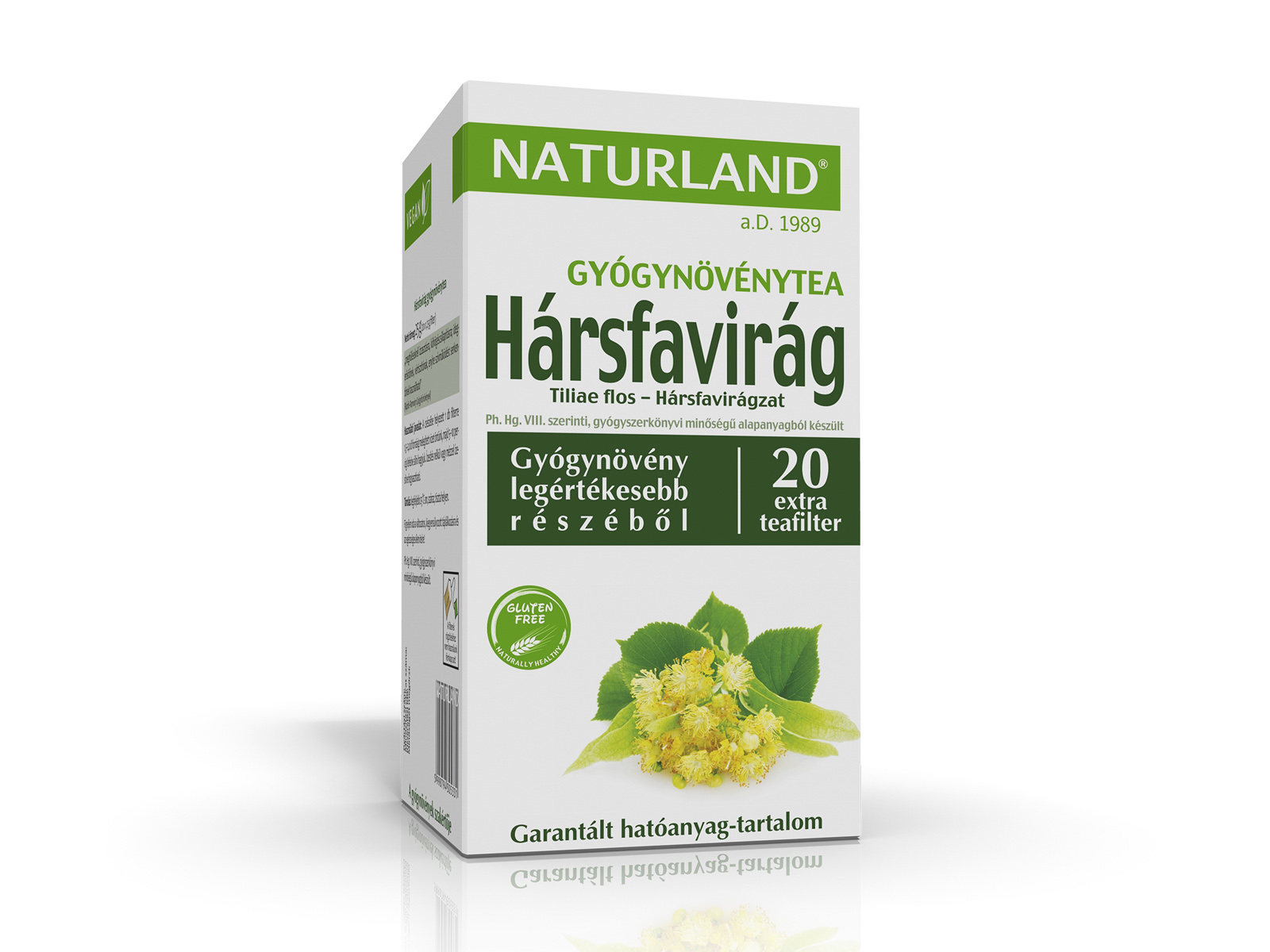 NATURLAND TEA HÁRSFAVIRÁG FILTERES 20DB