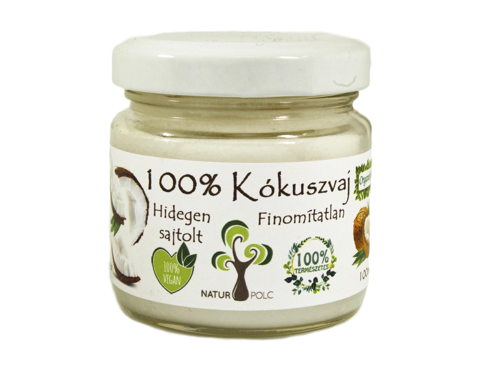 NATURPOLC 100% KÓKUSZVAJ FINOMÍTATLAN, HIDEGEN SAJTOLT 100ML