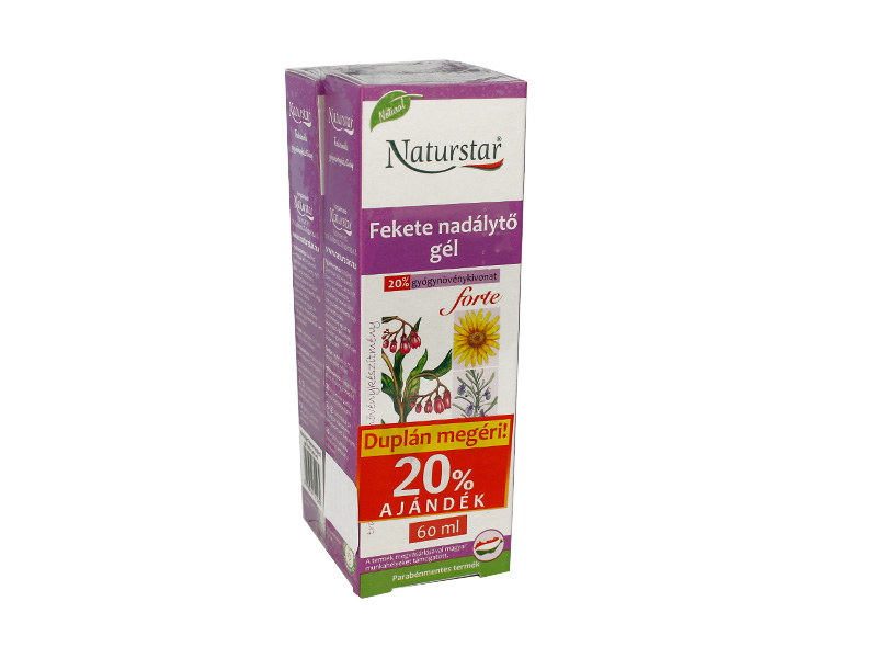 NATURSTAR FEKETE NADÁLYTŐ GÉL FORTE DUPLA 2X60ML